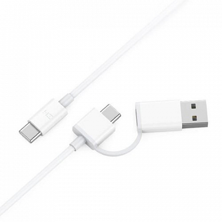 Кабель 2 в 1 USB/Type-C/Type-C ZMI 100см White