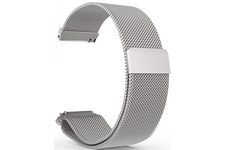 Миланский сетчатый браслет для Amazfit Bip Metal Silver (Магнитный замок)