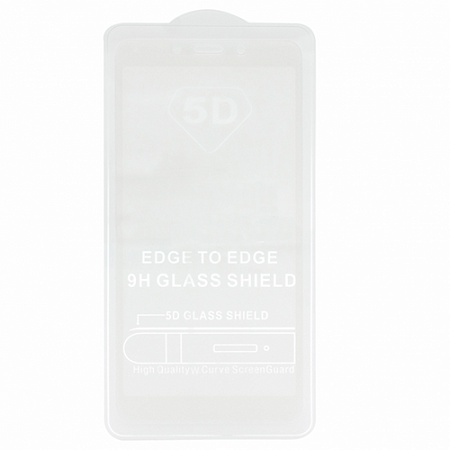 Защитное стекло BoraSCO Full Cover+Full Glue для Mi A2/6X Белая рамка