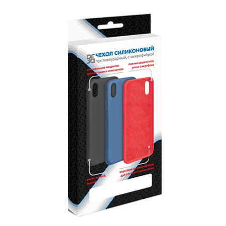 Накладка Silicon Microfiber DF для Samsung Galaxy A12 Черный