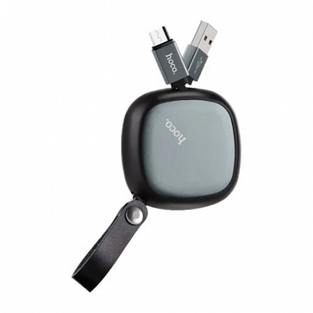 Кабель Micro-USB Hoco U33 Выдвижной 2A Black